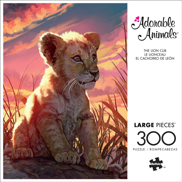 Box art for Buffalo Games featuring my Lion Cub illustration